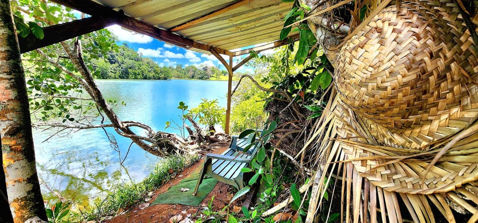 Seating area by the lake