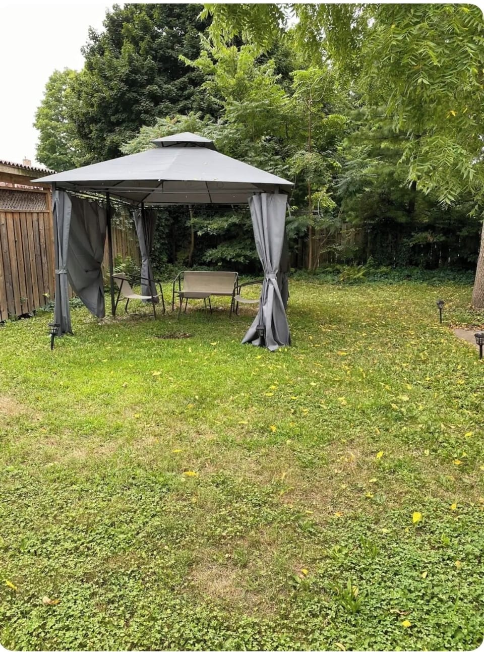 Backyard with gazebo 