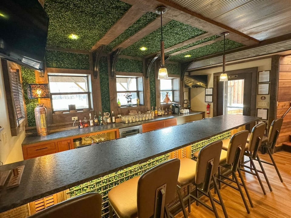Imagine coming in from a day on the links and hanging out at this bar with all of your friends.  Alcohol not included and shown here for illustrative purposes only.  