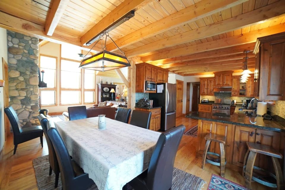 Gather around the dining table for a meal, a game, or good conversation.