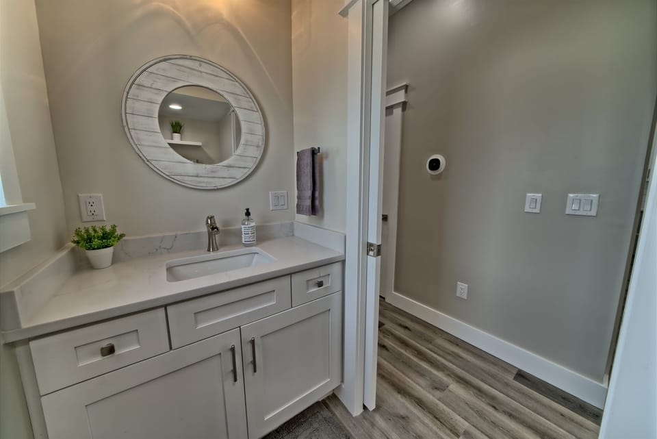 1/2 bath on main level off kitchen