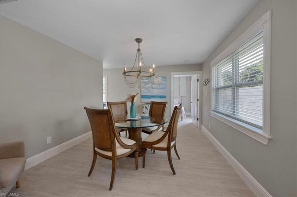 Dinning Room looks back onto the kitchen.