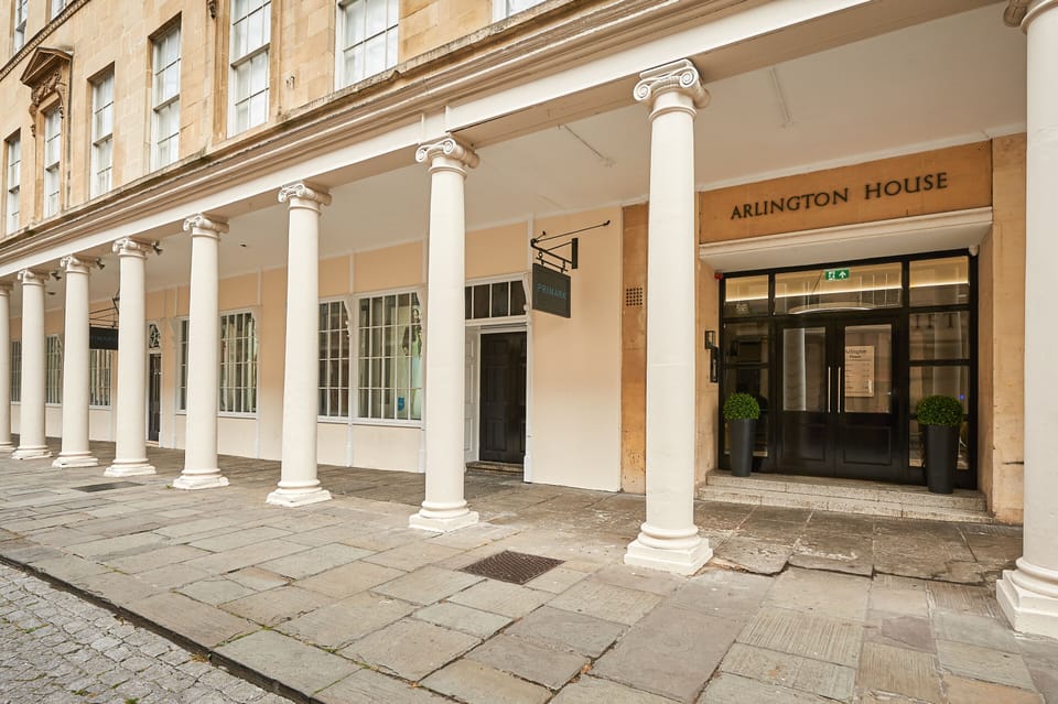 entrance to apartment block