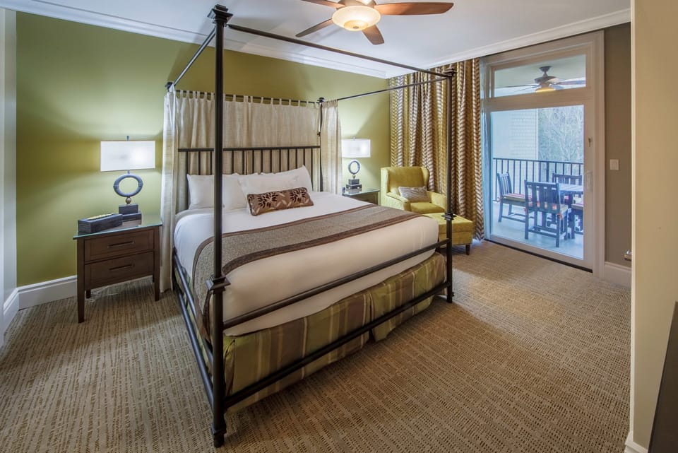 Drift to sleep in a comfortable bed after a wonderful day outside.