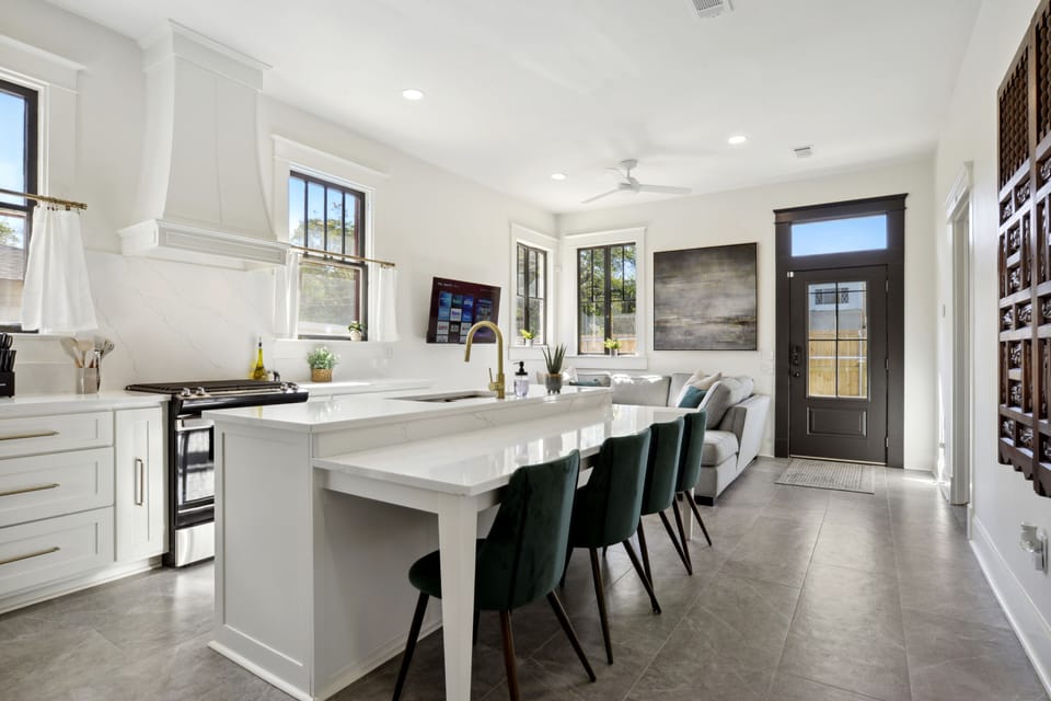 Fully equipped kitchen for all to gather.