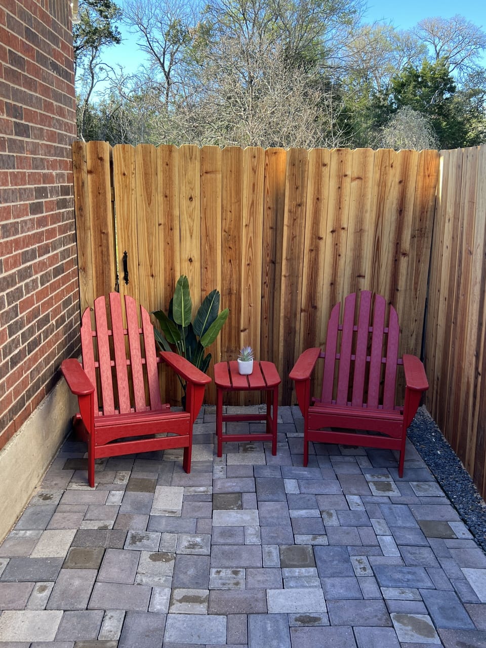 Relax in the Adirondack chairs after a day of exploring! 
