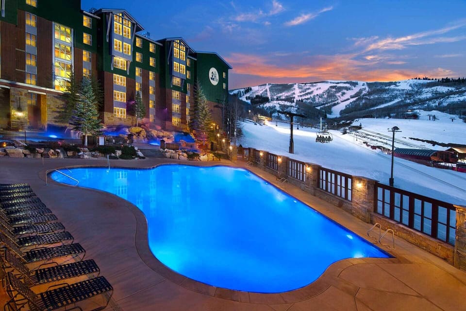Outside pool with a gorgeous view!