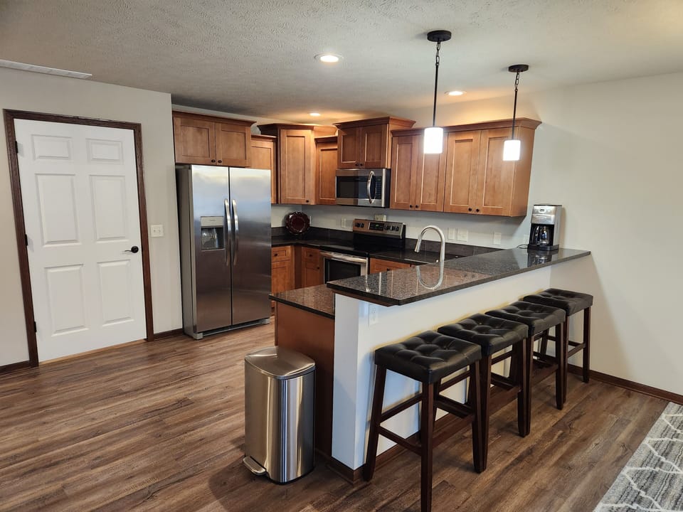 Spacious Kitchen with Stainless Steel appliances. 