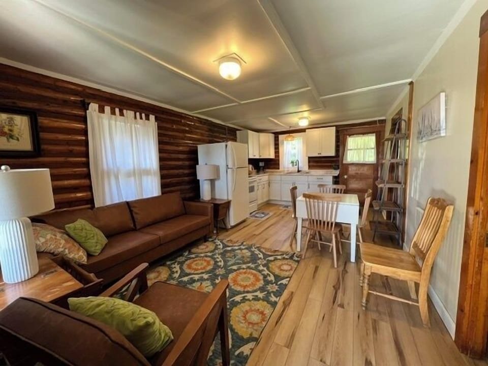 Open living room & kitchen area