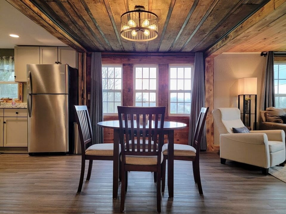 Dining room is the original 1 room cabin the house was built around