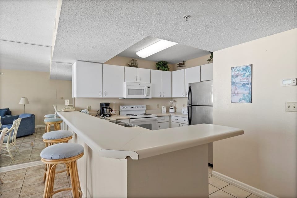 Indoors, Kitchen, Painting, Microwave, Refrigerator