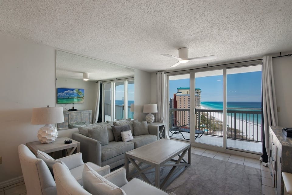 Balcony, Ceiling Fan, Furniture, Indoors, Living Room