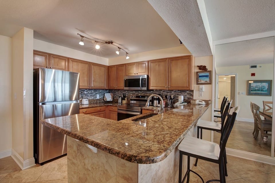 Indoors, Kitchen, Refrigerator, Floor, Microwave