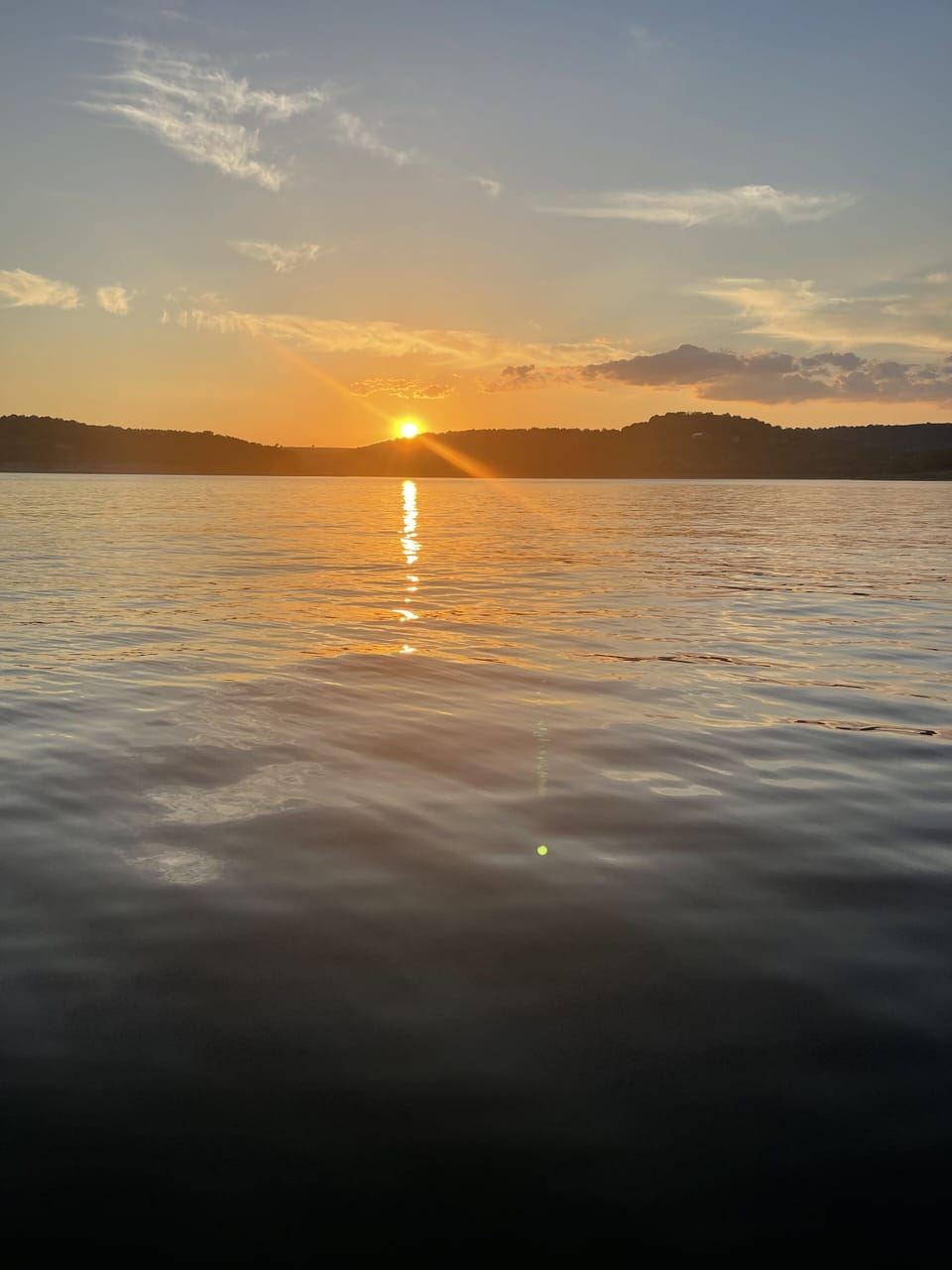 Sunset on the water