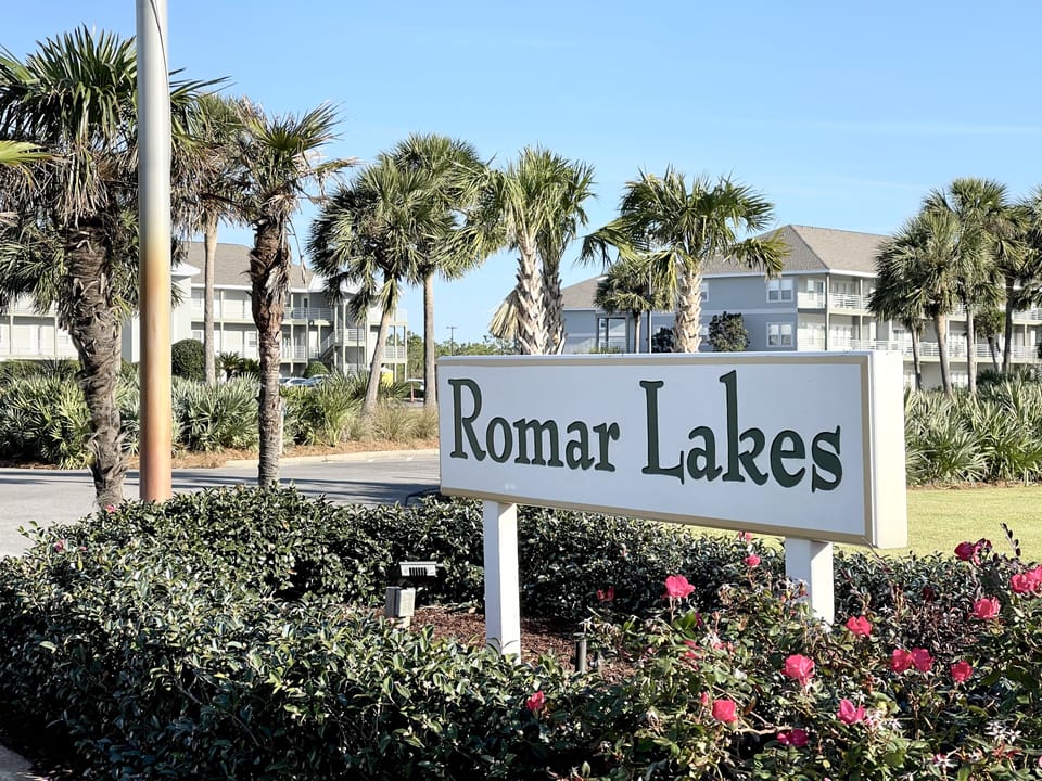 The complex entrance as seen from Perdido Beach Boulevard
