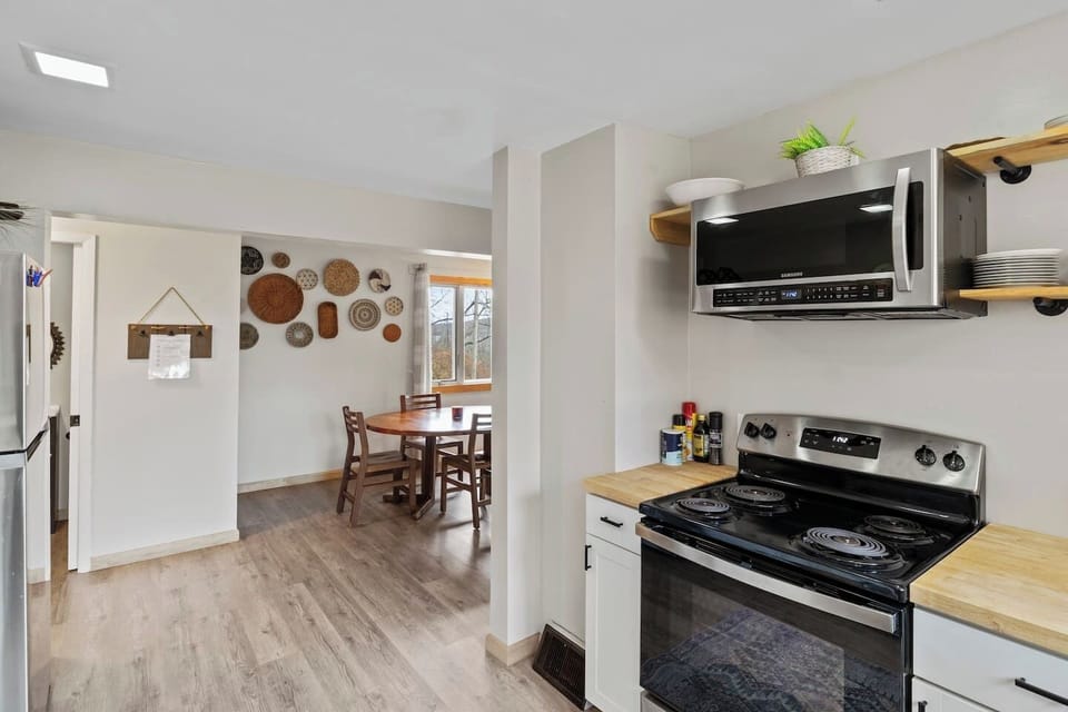 Our kitchen is designed with both form and function in mind - you'll love the stylish decor and ample counter space.