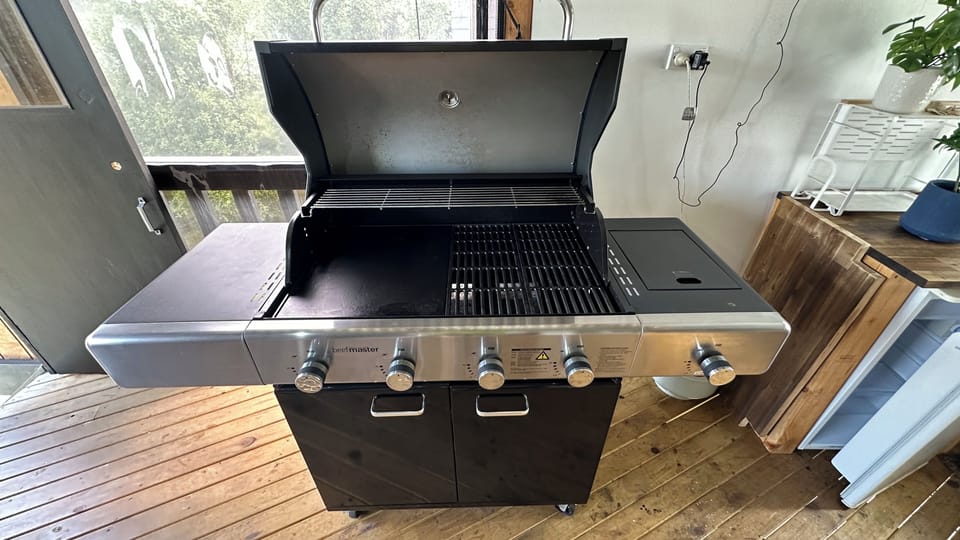 Covered deck and BBQ