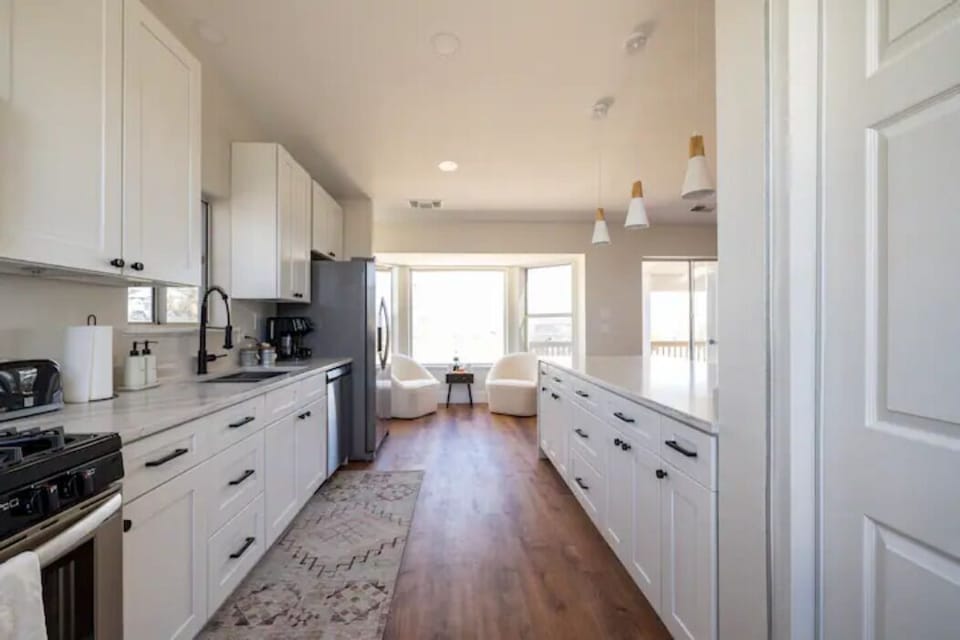 Fully stocked kitchen and pantry area