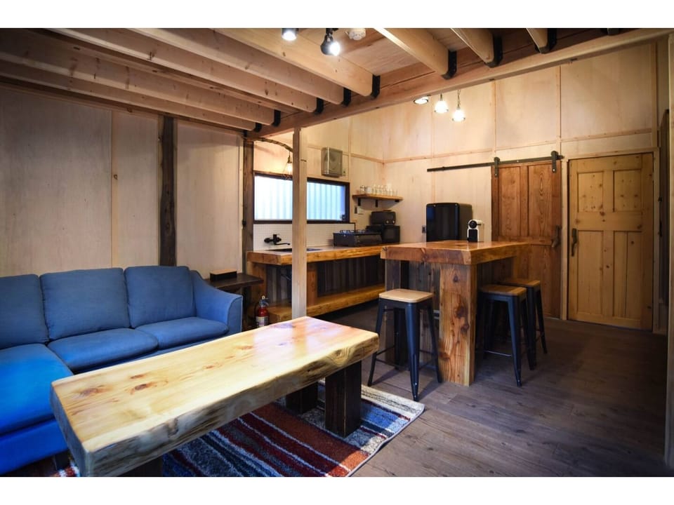 living room and kitchen