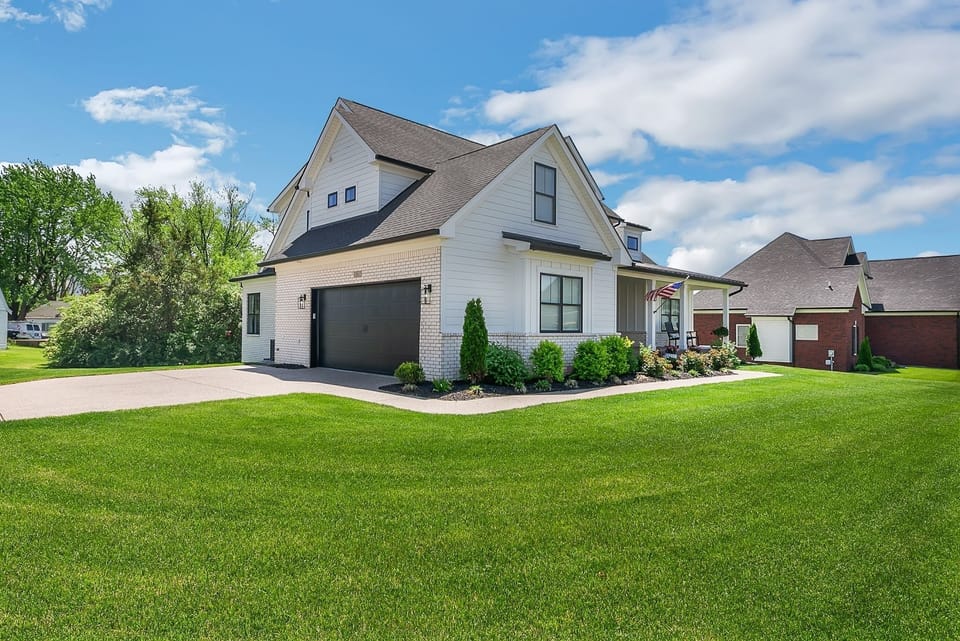 Attached 2 car garage and large driveway