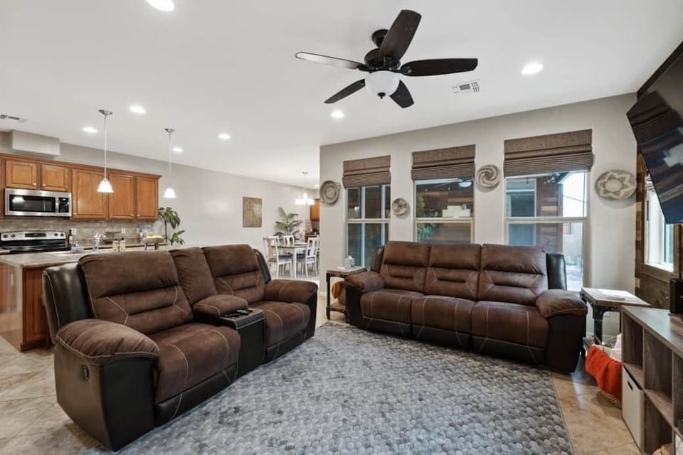 Recliners to relax and watch TV.
