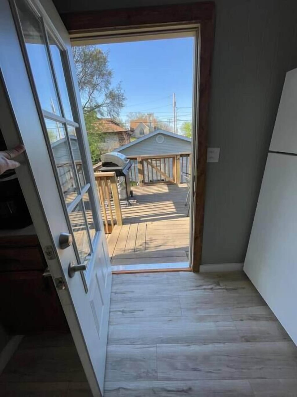 Step free access to the back deck. 