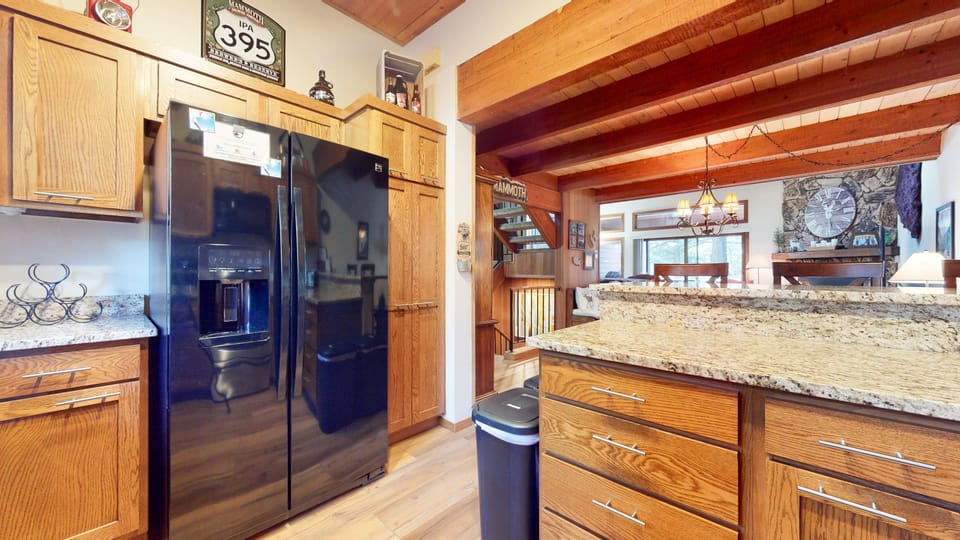 Indoors, Hardwood, Stained Wood, Kitchen, Lamp