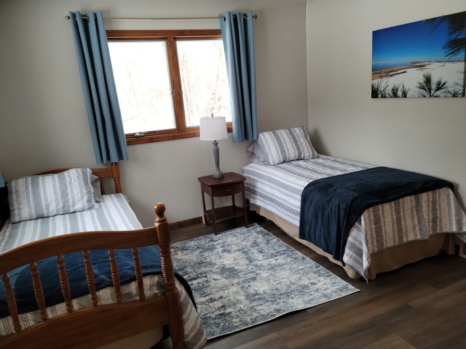 Daybed with a trundle and a twin bed