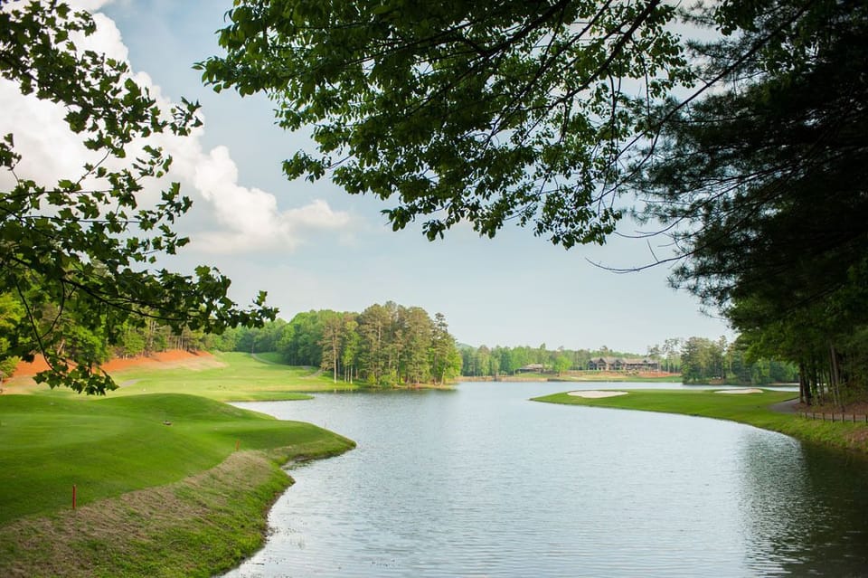 Looking toward the Clubhouse across the golf course and Lake Sconti