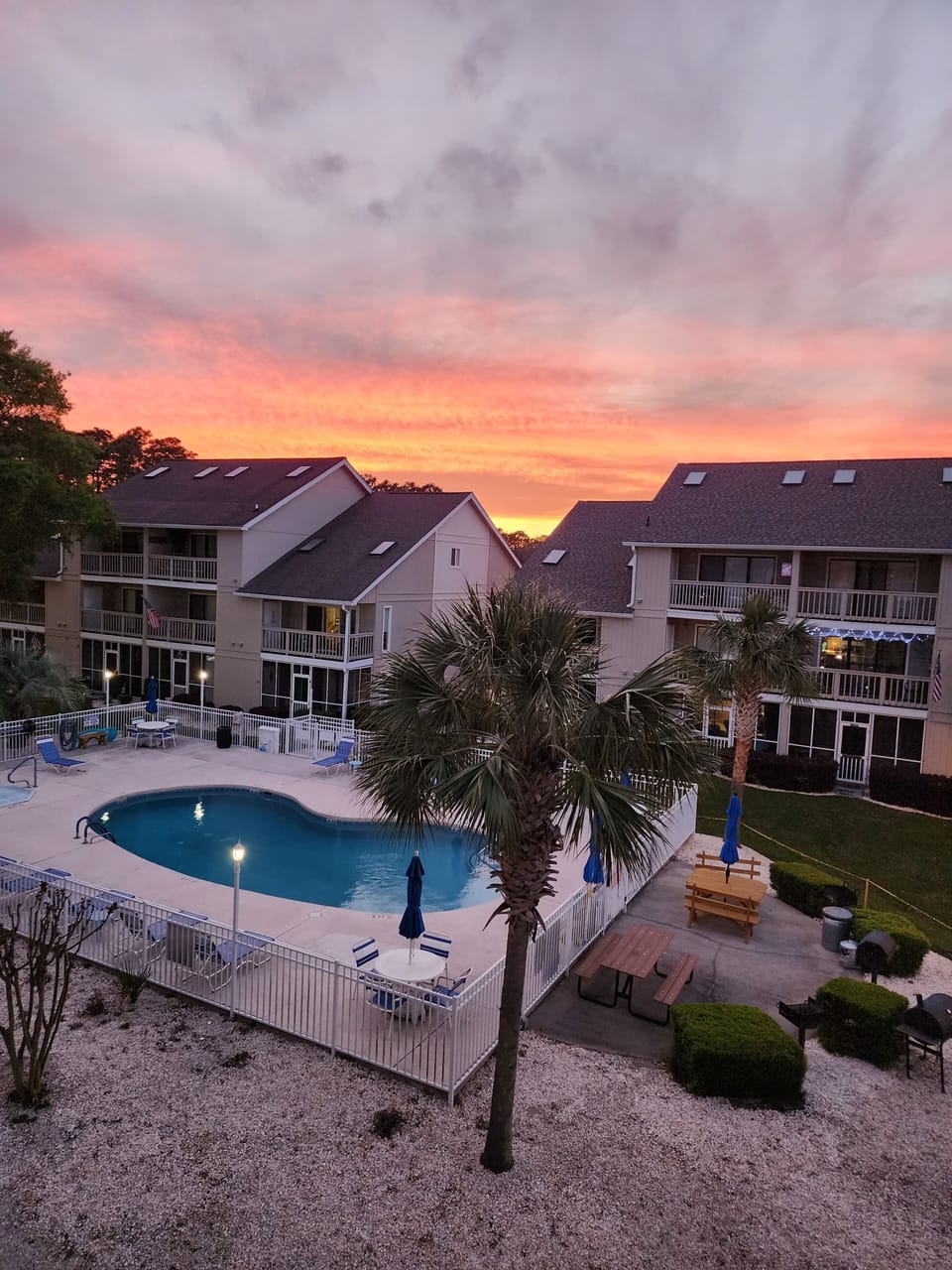 sunsets from private balcony 