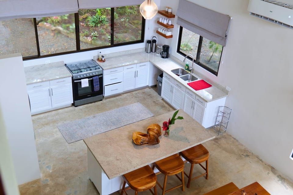 Kitchen view from the second floor of the main house