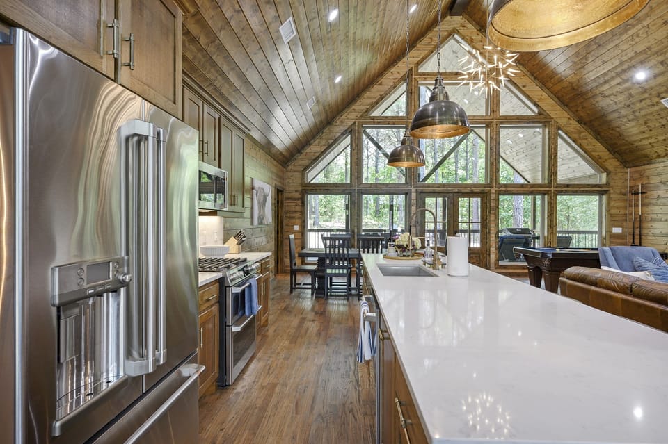 Large Great Room With Expansive Windows and Incredible Forest Views