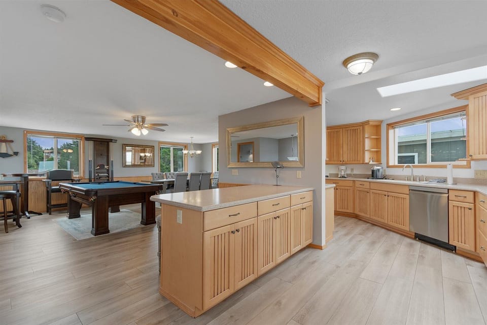 Kitchen with lots of counter and storage space