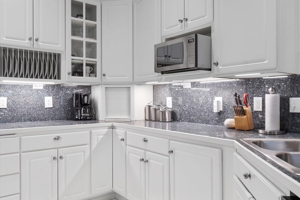 Extra lighting under cupboards for your convenience