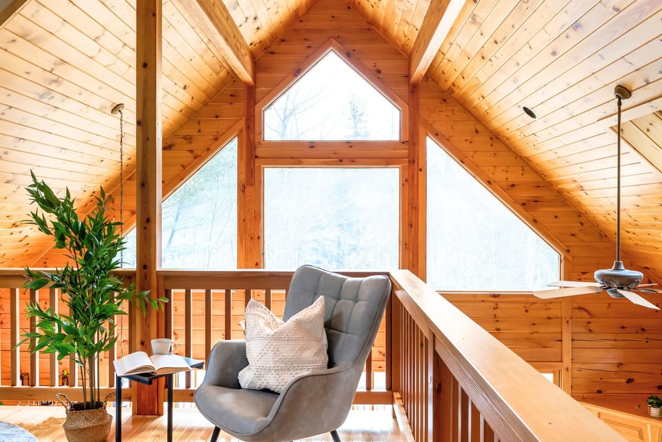Reading corner up the mezzanine