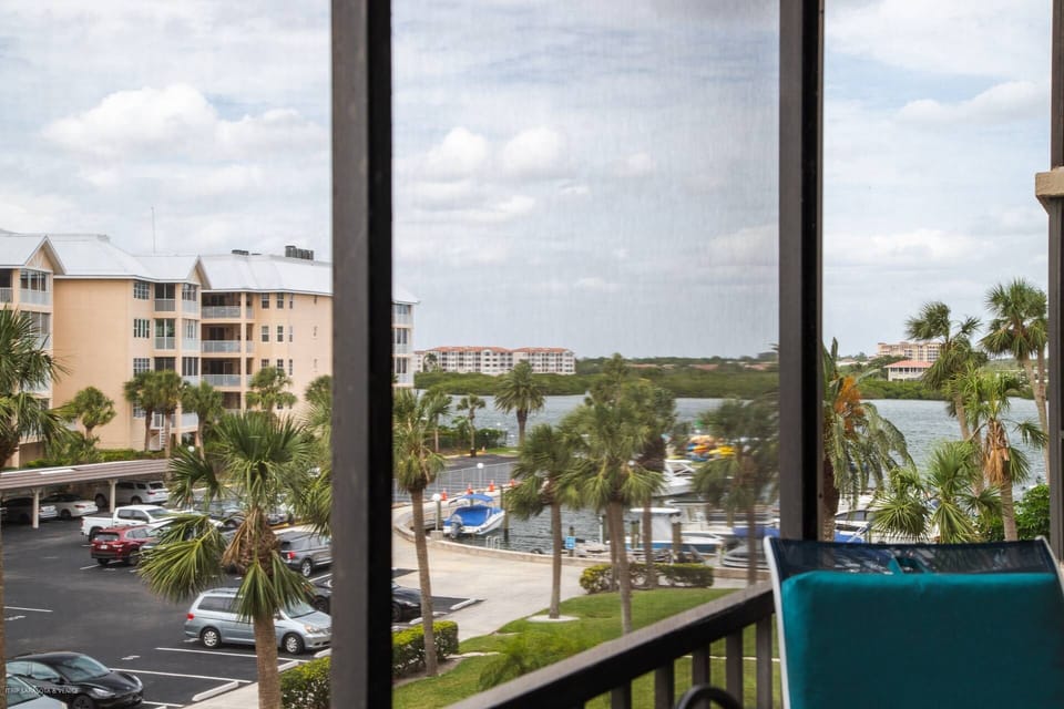 View from the screened balcony of the bay!