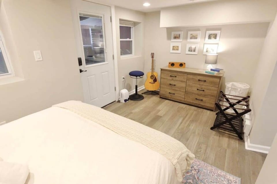 Lots of space for your clothing, and suitcases. Make yourself at home!