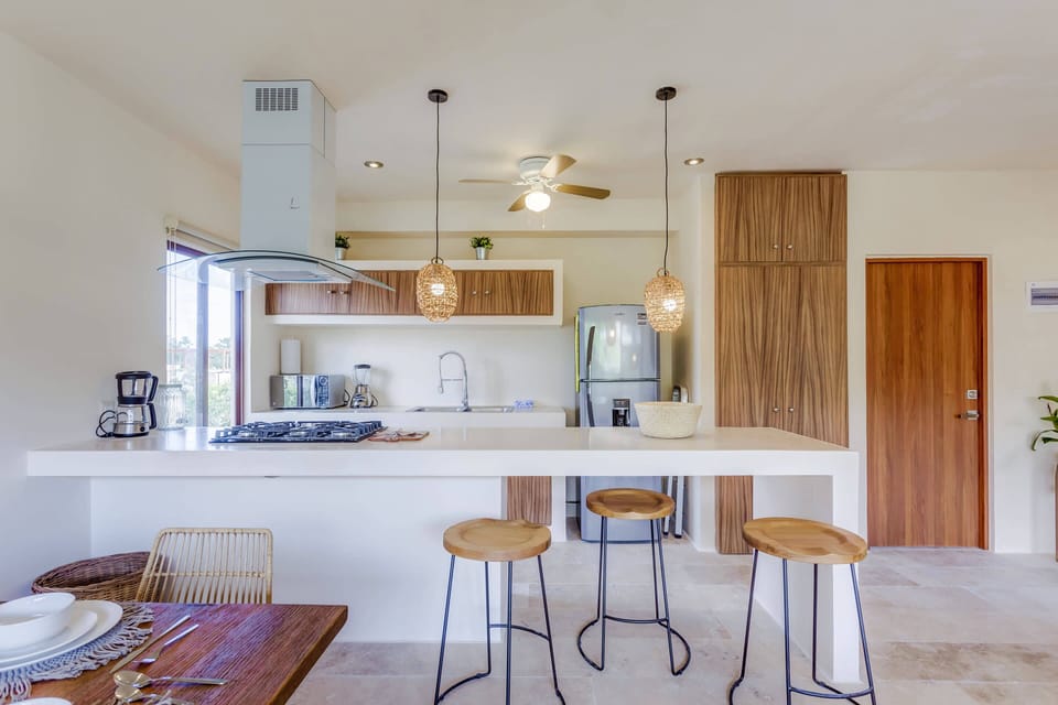 The condos are connected by a door to each unit