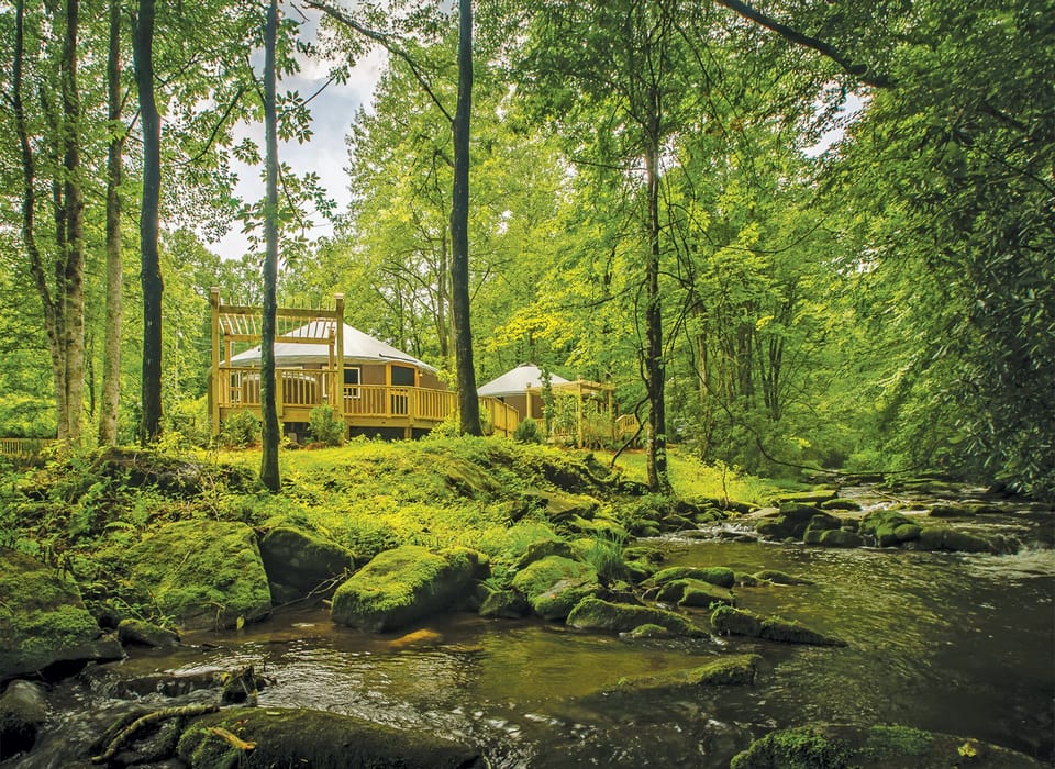 Luxury Yurt - creekside glamping