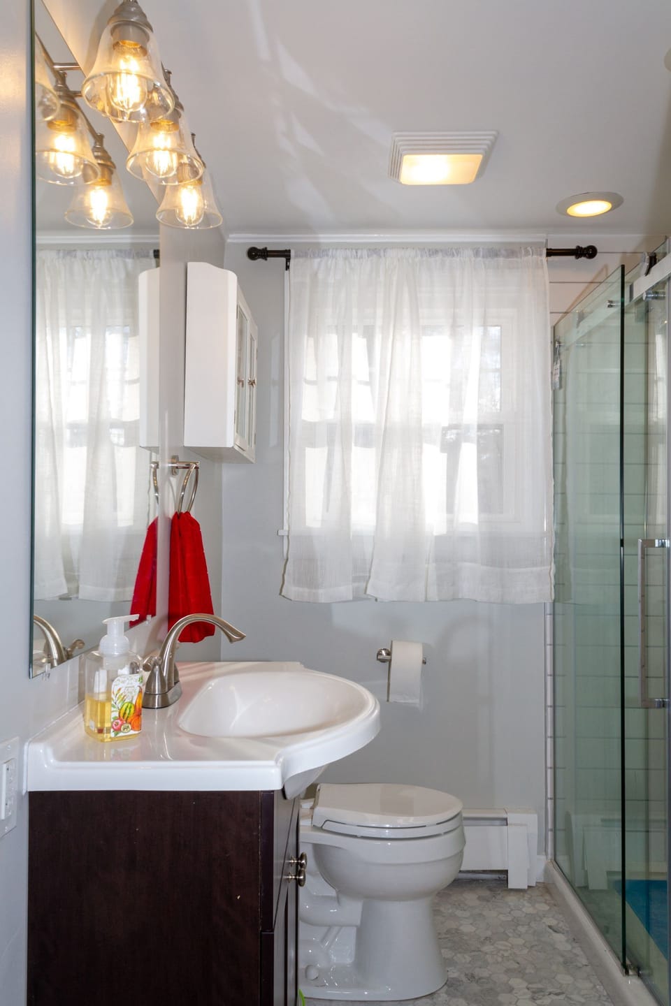 Downstairs Full Bath. Standing Rain Shower. 