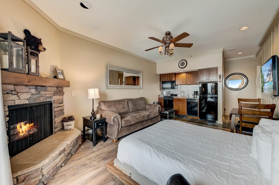 Living Room with Murphy Bed Folded Down