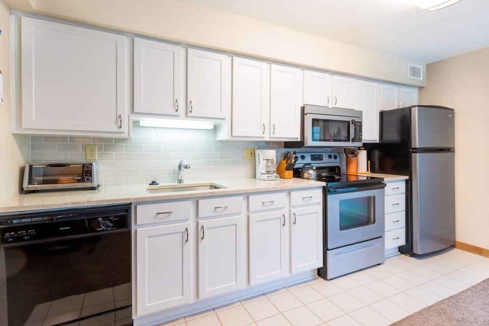 Indoors, Kitchen, Microwave, Oven, Refrigerator