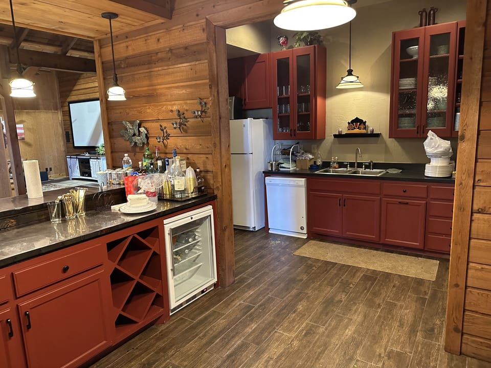 Kitchen with wine cooler