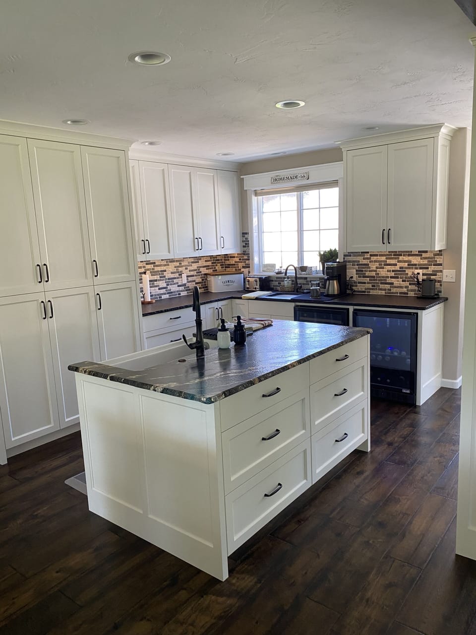 Our gourmet kitchen has two beautiful islands.
