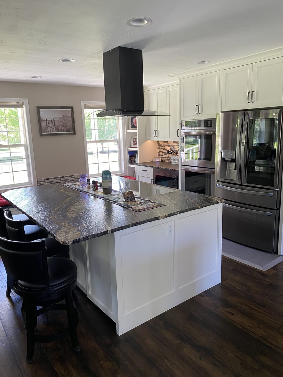 Our gourmet kitchen has two beautiful islands.