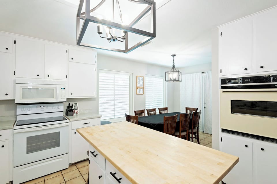 the kitchen