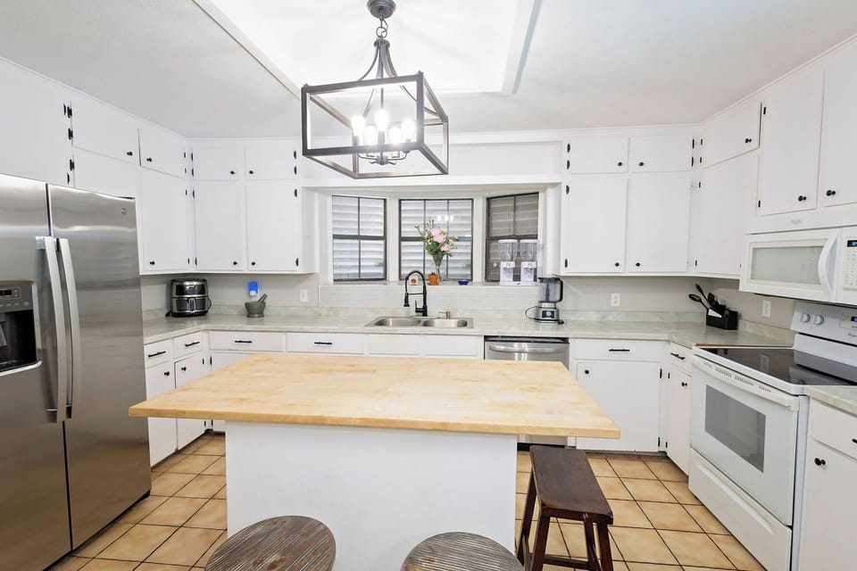 the kitchen