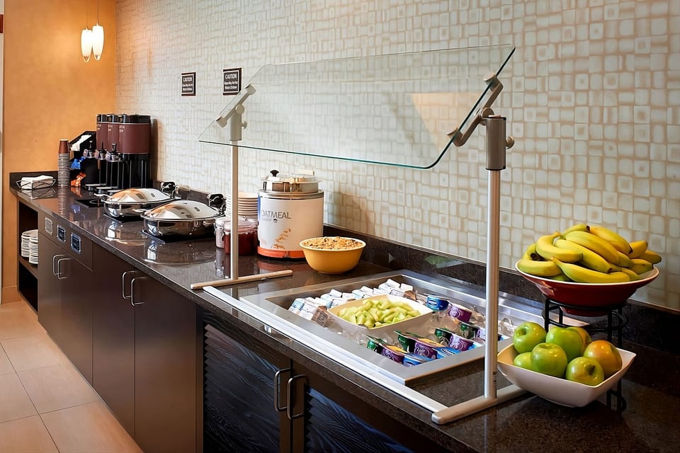 Start mornings with a fresh, plentiful breakfast spread and fruit.