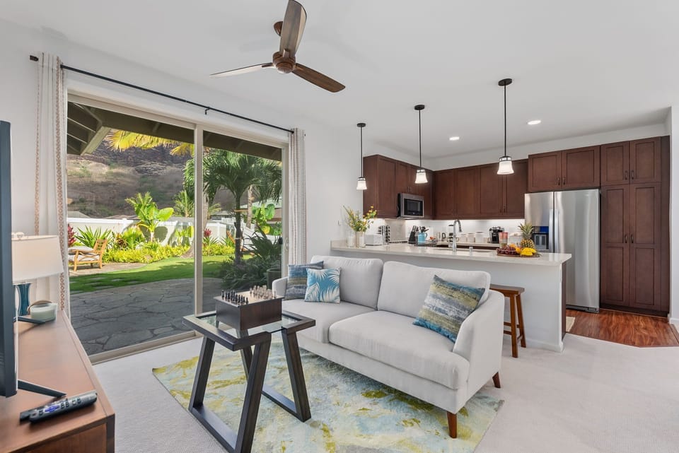 Comfortable living area ideal for lounging and movie nights