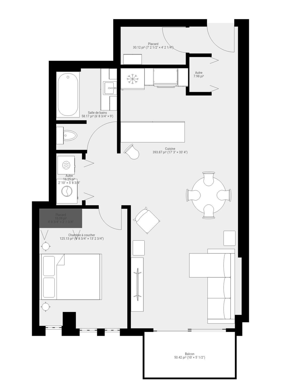 Plan appartement - 2e étage
